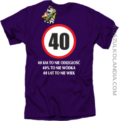 40 KM TO NIE ODLEGŁOŚĆ - Koszulka męska fiolet