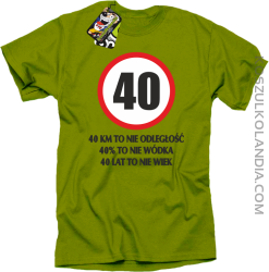 40 KM TO NIE ODLEGŁOŚĆ - Koszulka męska kiwi