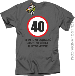 40 KM TO NIE ODLEGŁOŚĆ - Koszulka męska szara
