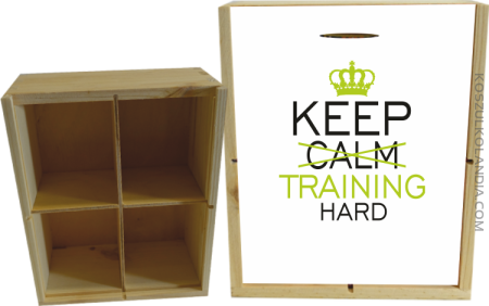 Keep Calm and TRAINING HARD - skrzyneczka ozdobna 