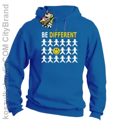 BE DIFFERENT - Bluza męska z kapturem niebieska 