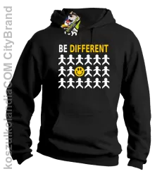 BE DIFFERENT - Bluza męska z kapturem czarna 