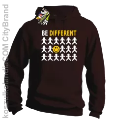 BE DIFFERENT - Bluza męska z kapturem brąz 