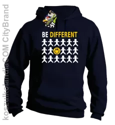 BE DIFFERENT - Bluza męska z kapturem granat