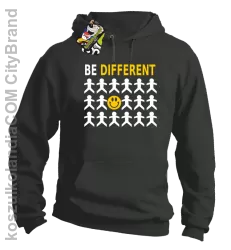 BE DIFFERENT - Bluza męska z kapturem szara 