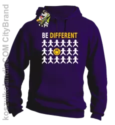 BE DIFFERENT - Bluza męska z kapturem fiolet 