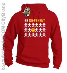 BE DIFFERENT - Bluza męska z kapturem czerwona 