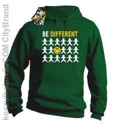 BE DIFFERENT - Bluza męska z kapturem zielona 