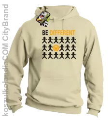 BE DIFFERENT - Bluza męska z kapturem beżowa 