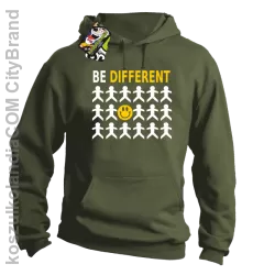 BE DIFFERENT - Bluza męska z kapturem khaki