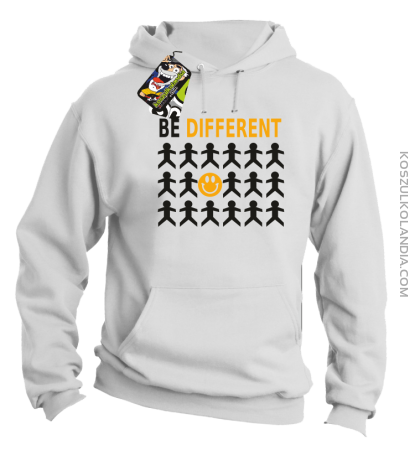 BE DIFFERENT - Bluza męska z kapturem 