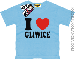 I love Gliwice - super koszulka dziecięca - błękitny