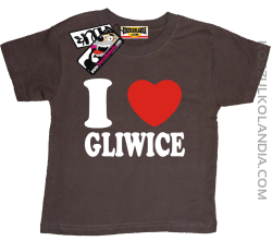 I love Gliwice - super koszulka dziecięca - brązowy