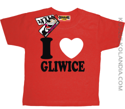 I love Gliwice - super koszulka dziecięca - czerwony