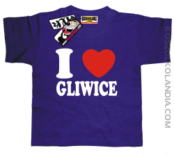 I love Gliwice - super koszulka dziecięca - fioletowy