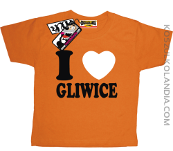 I love Gliwice - super koszulka dziecięca - pomarańczowy