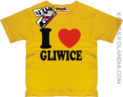 I love Gliwice - super koszulka dziecięca - żółty