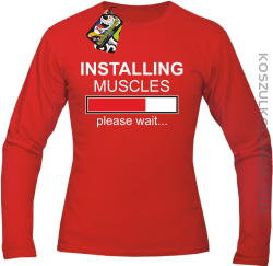 Installing muscles please wait... - Longsleeve męski red