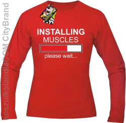 Installing muscles please wait... - Longsleeve męski red