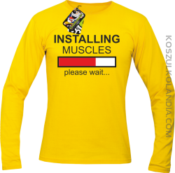 Installing muscles please wait... - Longsleeve męski żółty
