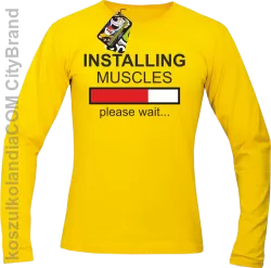 Installing muscles please wait... - Longsleeve męski żółty
