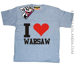 I love Warsaw - koszulka dziecięca - melanżowy