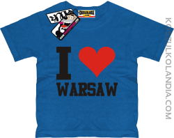 I love Warsaw - koszulka dziecięca - niebieski