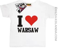 I love Warsaw - koszulka dziecięca - biały