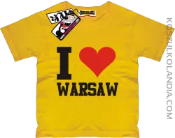 I love Warsaw - koszulka dziecięca - żółty