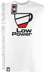 LOW POWER - Bezrękawnik męski biały 