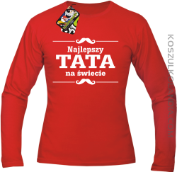 Najlepszy TATA na świecie -  Longsleeve męski czerwony 