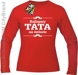 Najlepszy TATA na świecie -  Longsleeve męski czerwony 