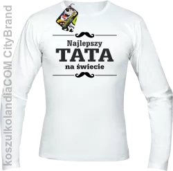 Najlepszy TATA na świecie -  Longsleeve męski biały 