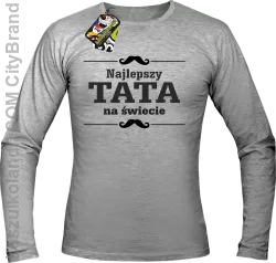 Najlepszy TATA na świecie -  Longsleeve męski melanż 