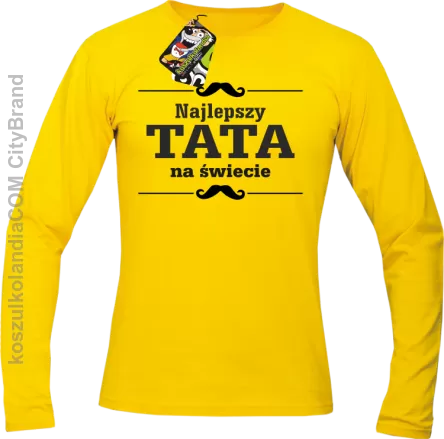 Najlepszy TATA na świecie -  Longsleeve męski żółty 