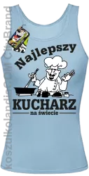 Mamma Mia Najlepszy kucharz na świecie - Top damski błękit 