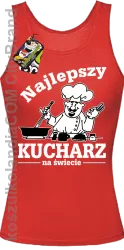 Mamma Mia Najlepszy kucharz na świecie - Top damski czerwony 
