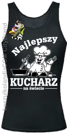 Mamma Mia Najlepszy kucharz na świecie - Top damski czarny 