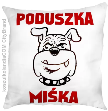 poduszka miśka z nadrukiem