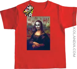 Mona Lisa Hello Jocker - koszulka dziecięca czerwona 