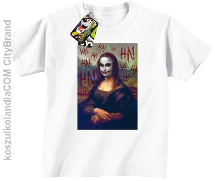 Mona Lisa Hello Jocker - koszulka dziecięca biała 