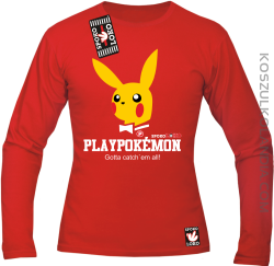 Play Pokemon - Longsleeve męski czerwony 