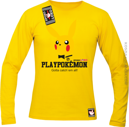 Play Pokemon - Longsleeve męski żółty 