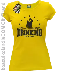 Official Polish Team Drinking League - koszulka damska żółta 