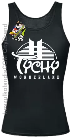 TYCHY Wonderland - Top damski czarny 
