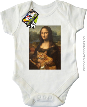 Mona Lisa z kotem - Body dziecięce 