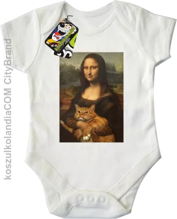 Mona Lisa z kotem - Body dziecięce 