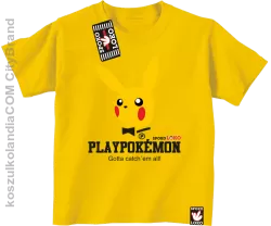 Play Pokemon - Koszulka dziecięca żółta 