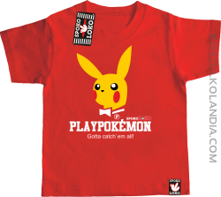 Play Pokemon - Koszulka dziecięca czerwona 