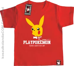 Play Pokemon - Koszulka dziecięca czerwona 